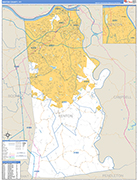 Kenton County Wall Map Basic Style