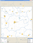 Keokuk County Wall Map Basic Style