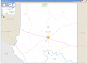 Kinney County Wall Map Basic Style