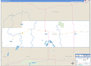 Kiowa County Wall Map Basic Style