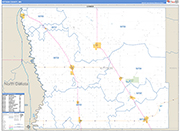Kittson County Wall Map Basic Style