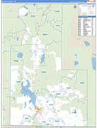 Klamath County Wall Map Basic Style