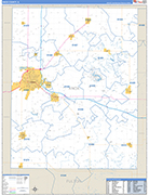 Knox County Wall Map Basic Style
