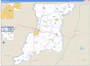 Knox Wall Map Basic Style