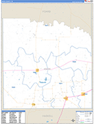 Knox County Wall Map Basic Style