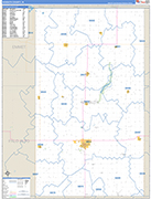 Kossuth County Wall Map Basic Style