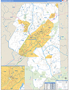 Lackawanna Wall Map Basic Style