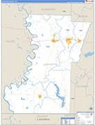 Lafayette County Wall Map Basic Style
