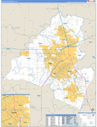 Lafayette County Wall Map Basic Style