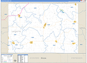 Lafayette County Wall Map Basic Style