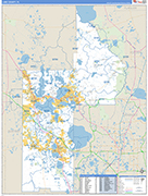 Lake County Wall Map Basic Style