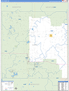 Lake County Wall Map Basic Style