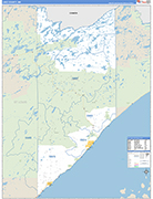 Lake County Wall Map Basic Style