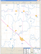 Lamb County Wall Map Basic Style