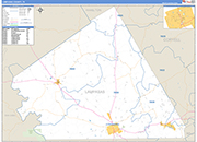 Lampasas County Wall Map Basic Style