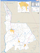 Lancaster County Wall Map Basic Style