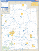 Lapeer County Wall Map Basic Style
