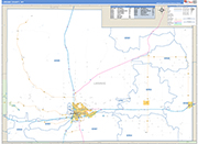 Laramie County Wall Map Basic Style