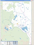 Lassen County Wall Map Basic Style