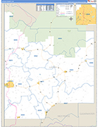 Latah Wall Map Basic Style