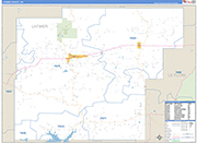 Latimer County Wall Map Basic Style