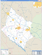 Laurens County Wall Map Basic Style