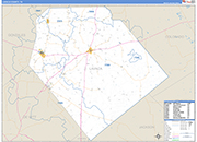 Lavaca County Wall Map Basic Style
