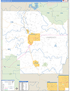 Lawrence Wall Map Basic Style