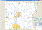 Lawrence Wall Map Basic Style