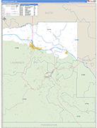 Lawrence Wall Map Basic Style