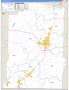Lawrence County Wall Map Basic Style