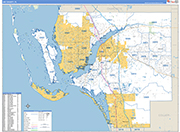 Lee Wall Map Basic Style