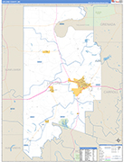 Leflore County Wall Map Basic Style