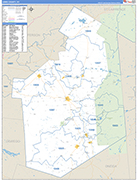 Lewis Wall Map Basic Style