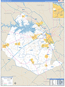 Lexington County Wall Map Basic Style