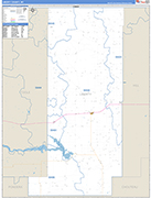 Liberty County Wall Map Basic Style