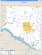 Limestone County Wall Map Basic Style