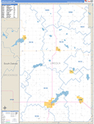 Lincoln County Wall Map Basic Style