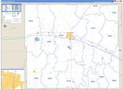 Lincoln County Wall Map Basic Style