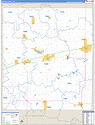 Lincoln County Wall Map Basic Style