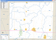 Linn County Wall Map Basic Style