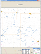 Lipscomb County Wall Map Basic Style