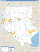 Livingston County Wall Map Basic Style