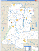 Livingston Wall Map Basic Style