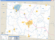 Logan County Wall Map Basic Style