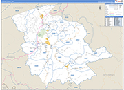 Logan County Wall Map Basic Style