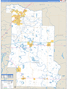Lonoke County Wall Map Basic Style