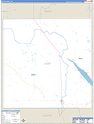 Loup County Wall Map Basic Style