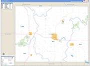 Lucas County Wall Map Basic Style