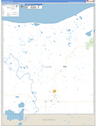 Luce County Wall Map Basic Style